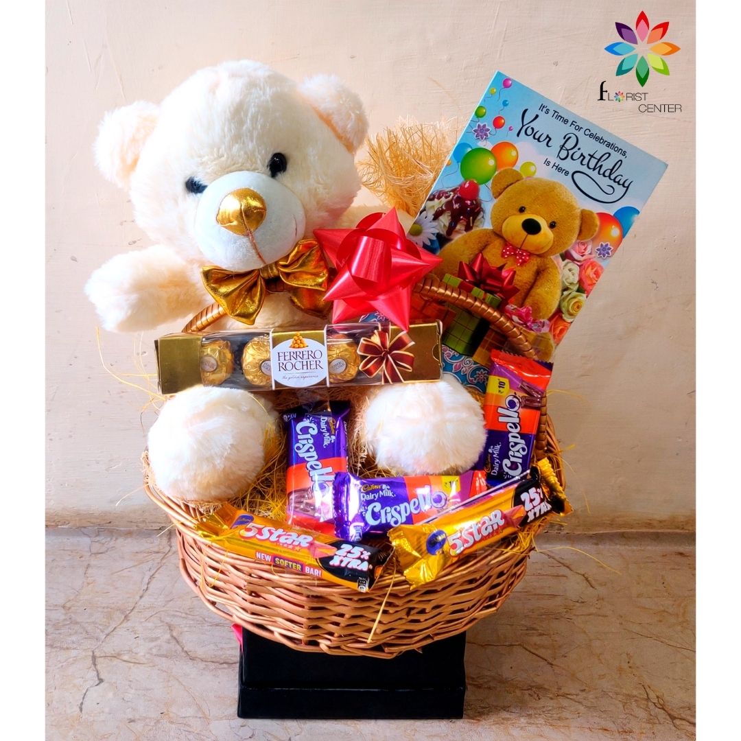 Food Library The Magic of Nature Birthday/Anniversary/Christmas/Valentines/Diwali  Chocolate Gift Hamper (Chocolates in Leather Basket),600 g : Amazon.in:  Toys & Games