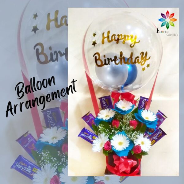 balloon arrangement for birthday or anniversary