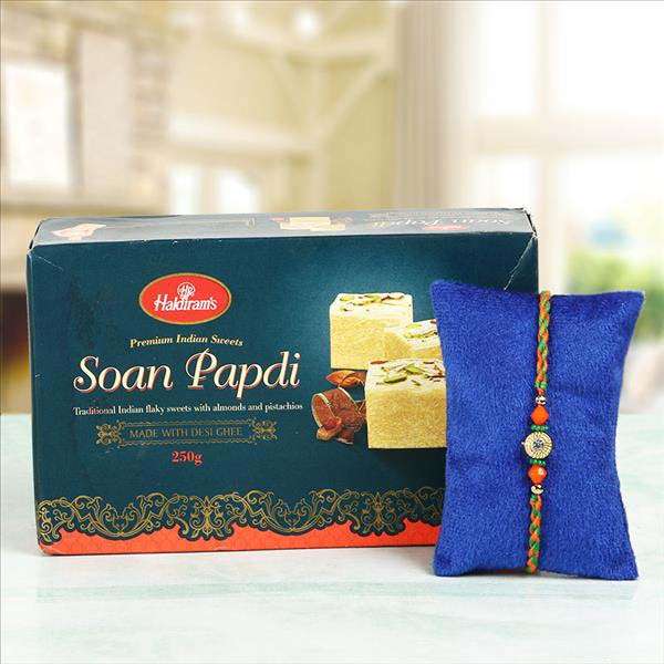 rakhi with soan papdi box